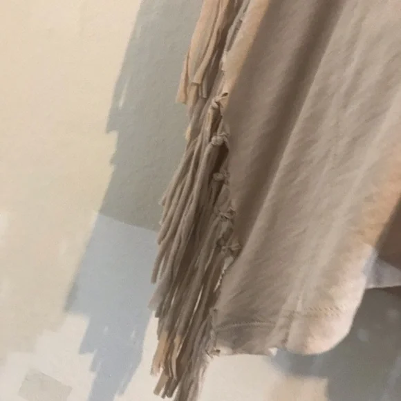 Free People Movement Fringed Poncho Creme Size Small - Picture 13 of 14